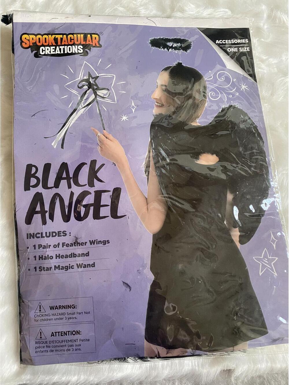 Black Angel Costume Accessories Set - One Size